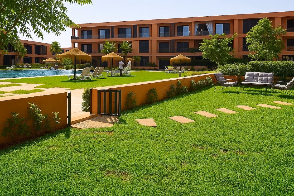 Bel appartement avec jardin privatif au Noria Golf Resort
