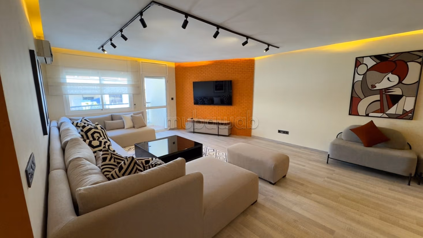 Appartement meublé 3 chambres avec balcon