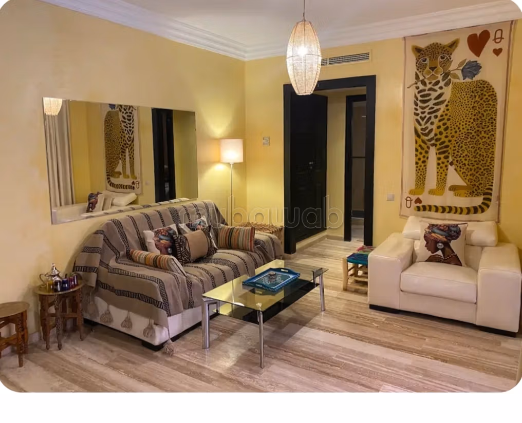 LOCATION LONGUE DURÉE – Bel appartement 63 m² terrasse 35 m² – Parking privé – Cœur de Gueliz AU CŒUR VIVANT DE GUELIZ — 5