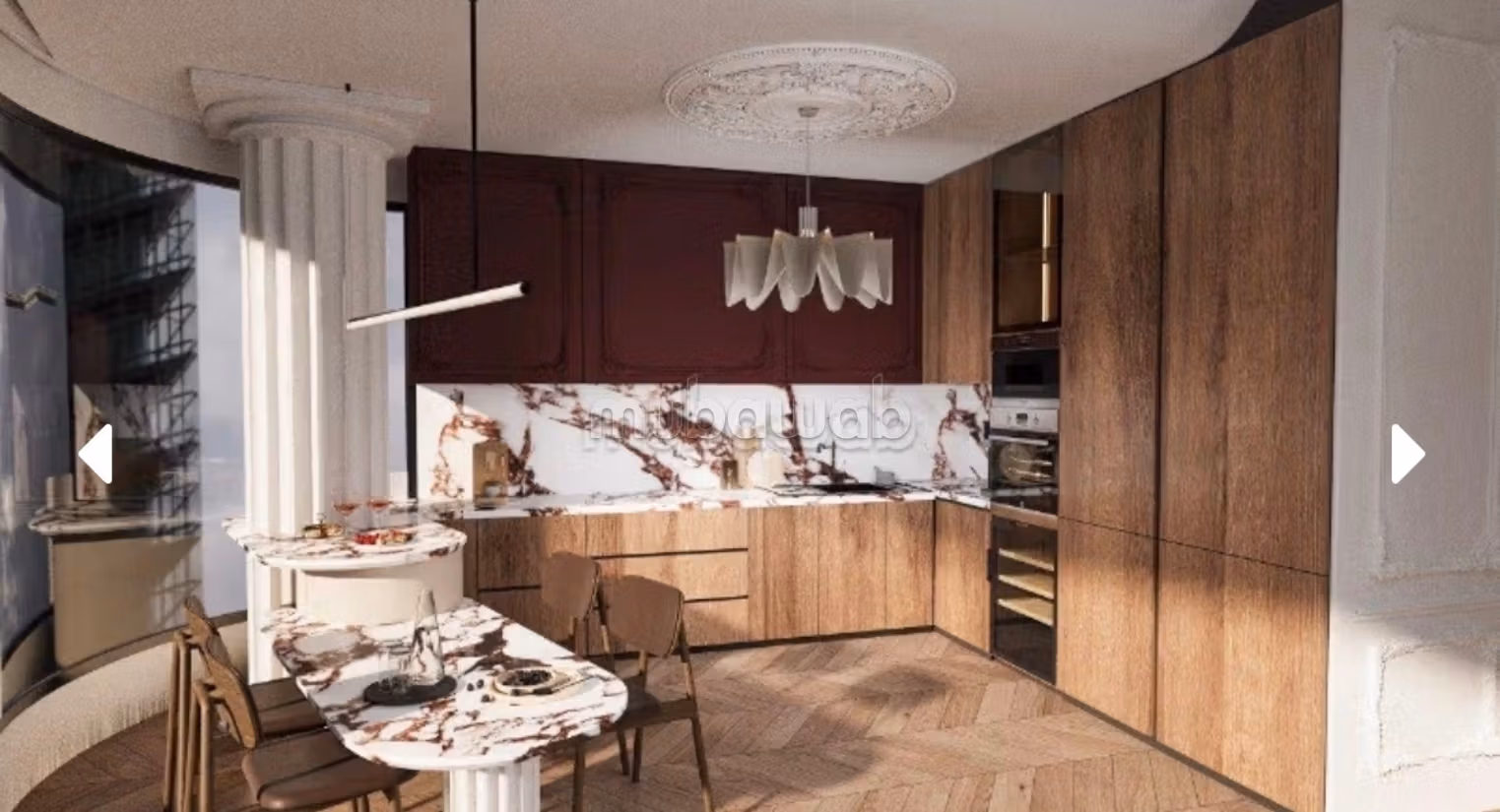 Bellissimo ufficio in affitto a Casablanca Finance City. Superficie totale di 177 m². Ascensore e posti auto