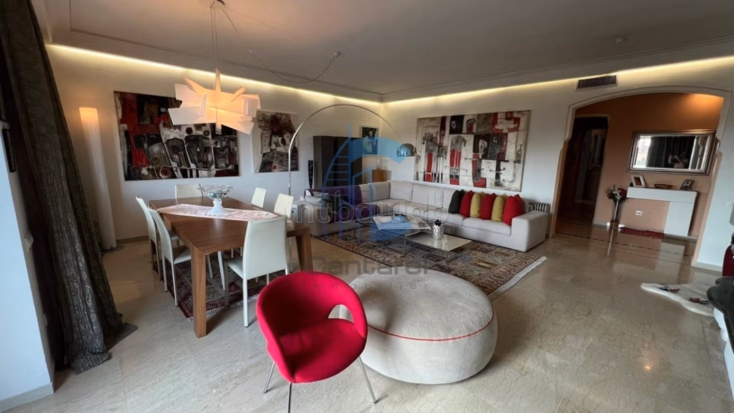 Appartement 3 chambres meublé avec terrasses et vue dégagée à vendre mohamed vi marrakech