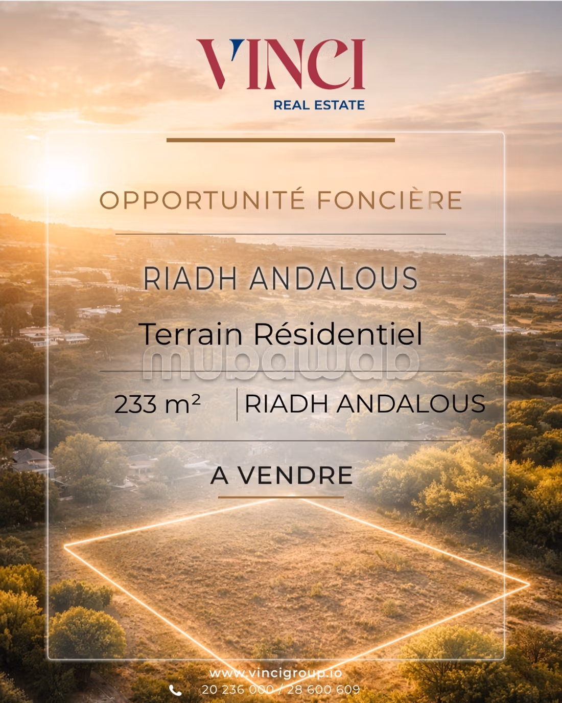 À vendre un terrain à Riadh andalous