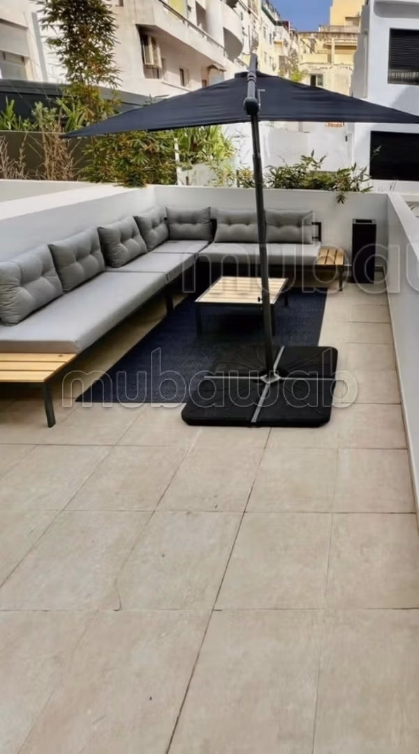 Top studio meublé terrasse à louer à borgougne