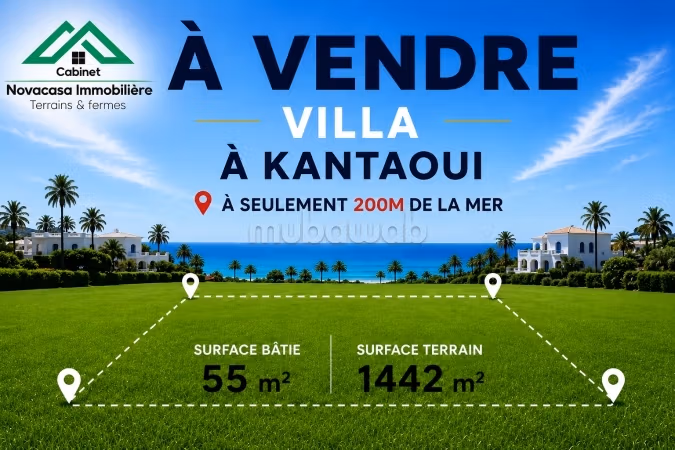 À VENDRE – Terrain avec Villa à Kantaoui