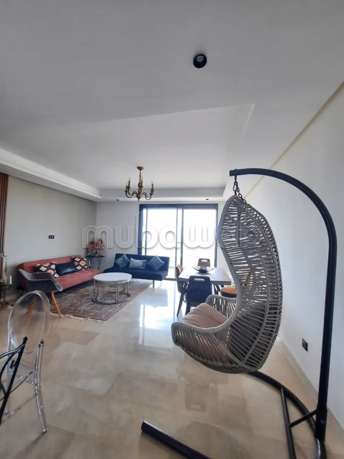 Bel appartement meublé en location à Casa Finance City. 4 grandes pièces. Meublé — 3