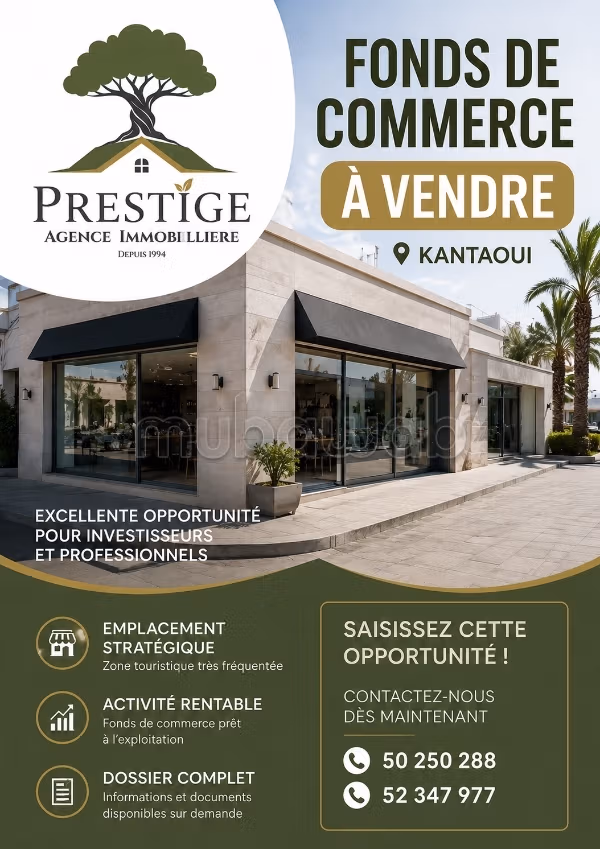 Fonds de commerce à vendre à Kantaoui