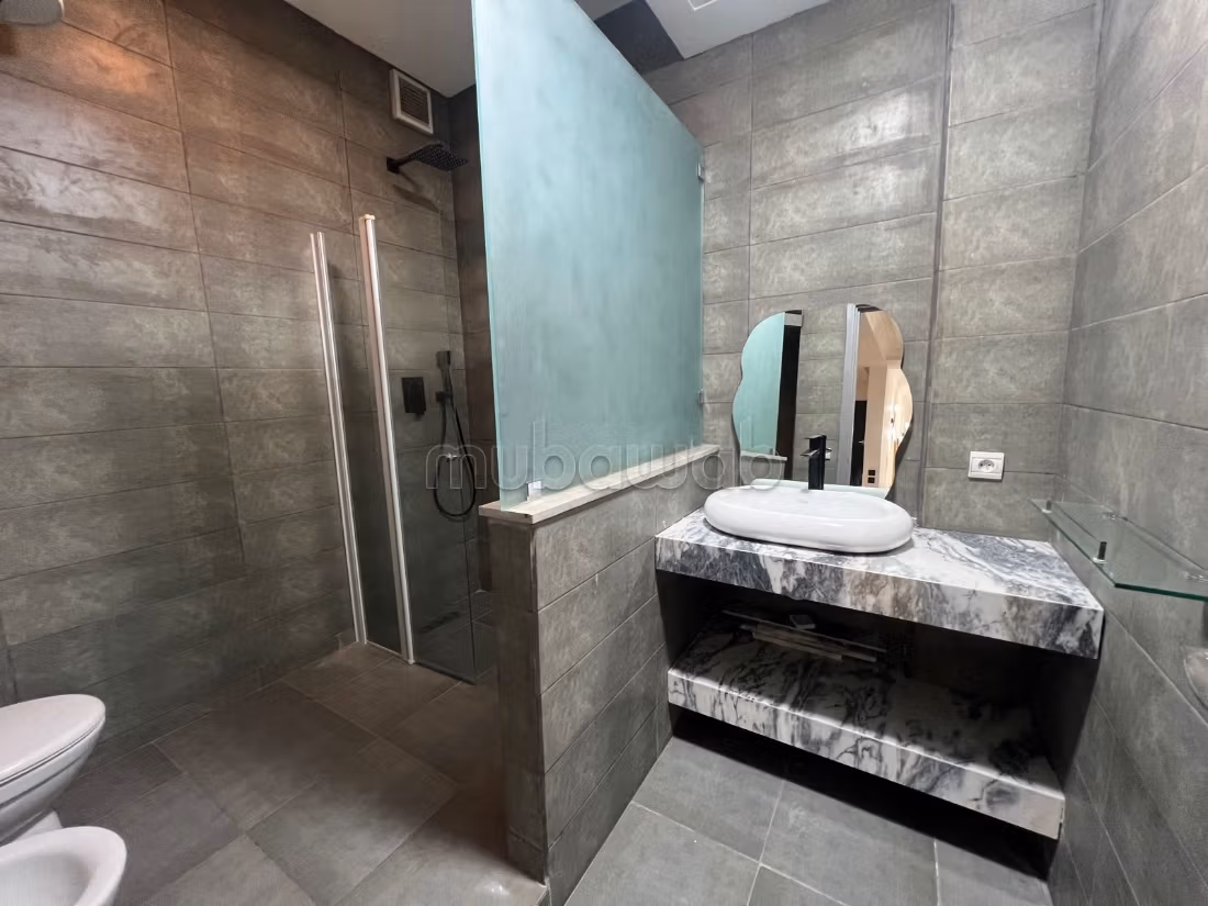 Location d'un appartement à Racine. 
Surface totale 140 m². 
Air conditionné et cheminée