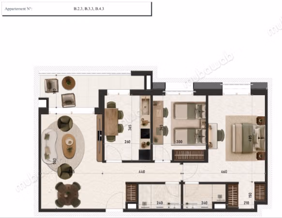 Appartement S2 Très Lumineux à Bhar Lazrek