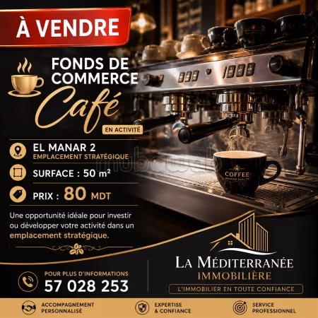 À vendre Fond de commerce café en activité