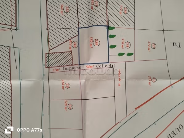 Terrain 352 m² à Jardin el Manzah 2 
Cité El Faouz