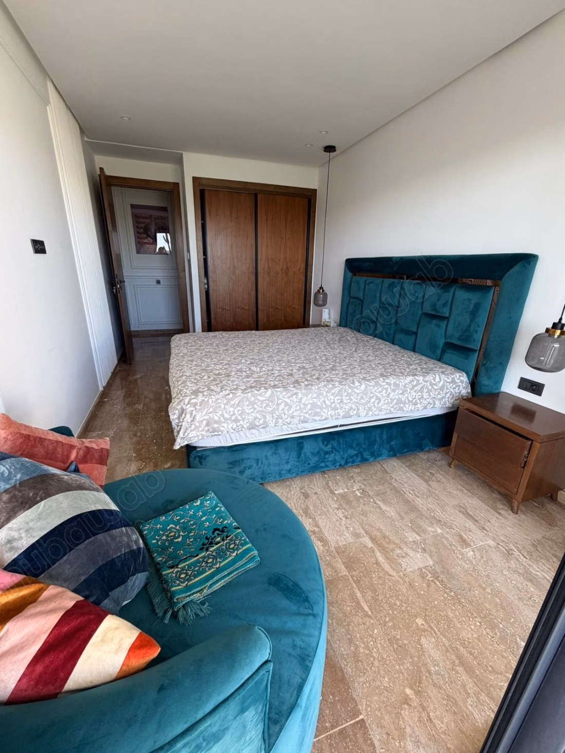 Top ground floor apartment furnished for rent in Dar Bouazza