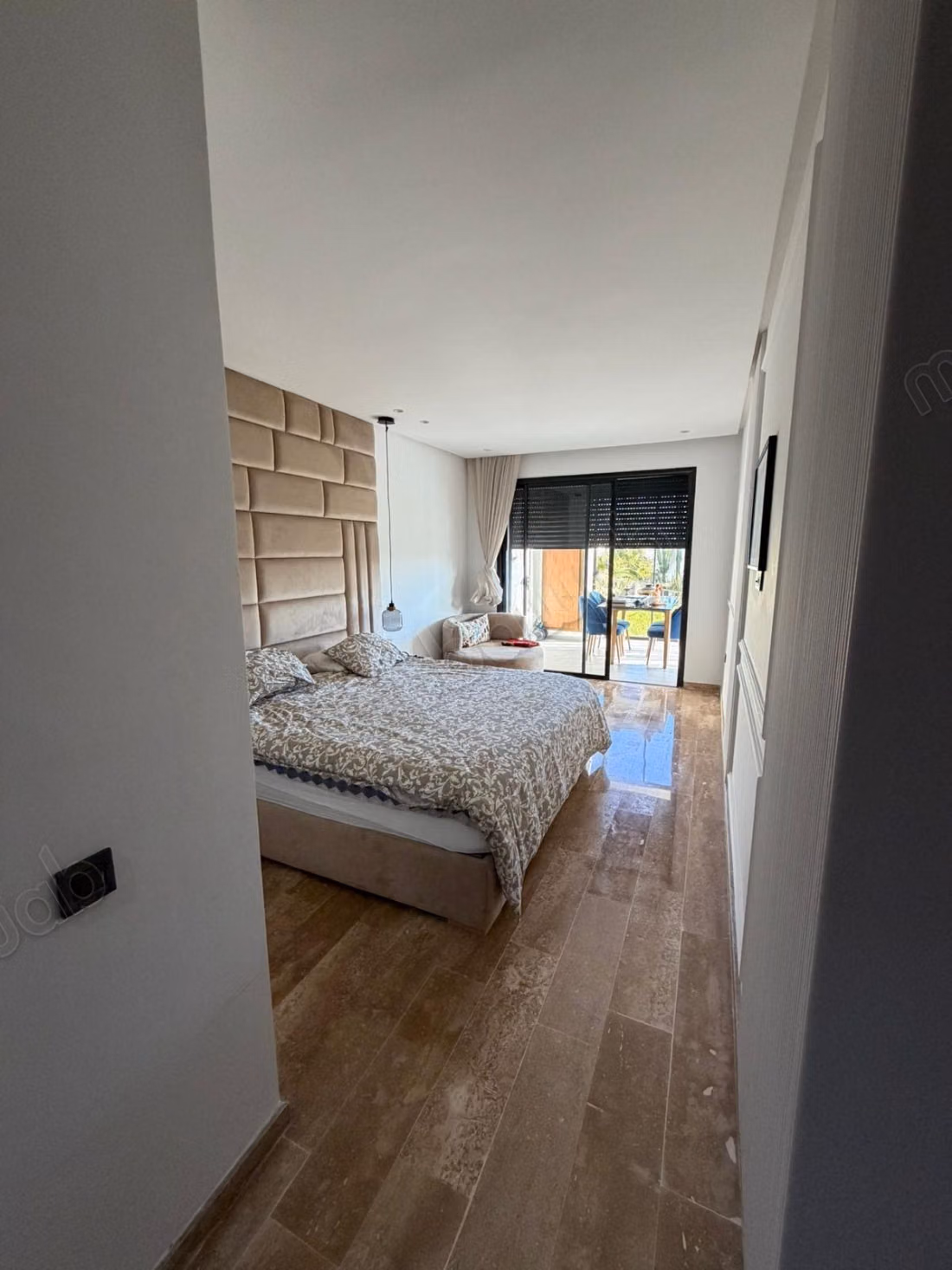 Top ground floor apartment furnished for rent in Dar Bouazza