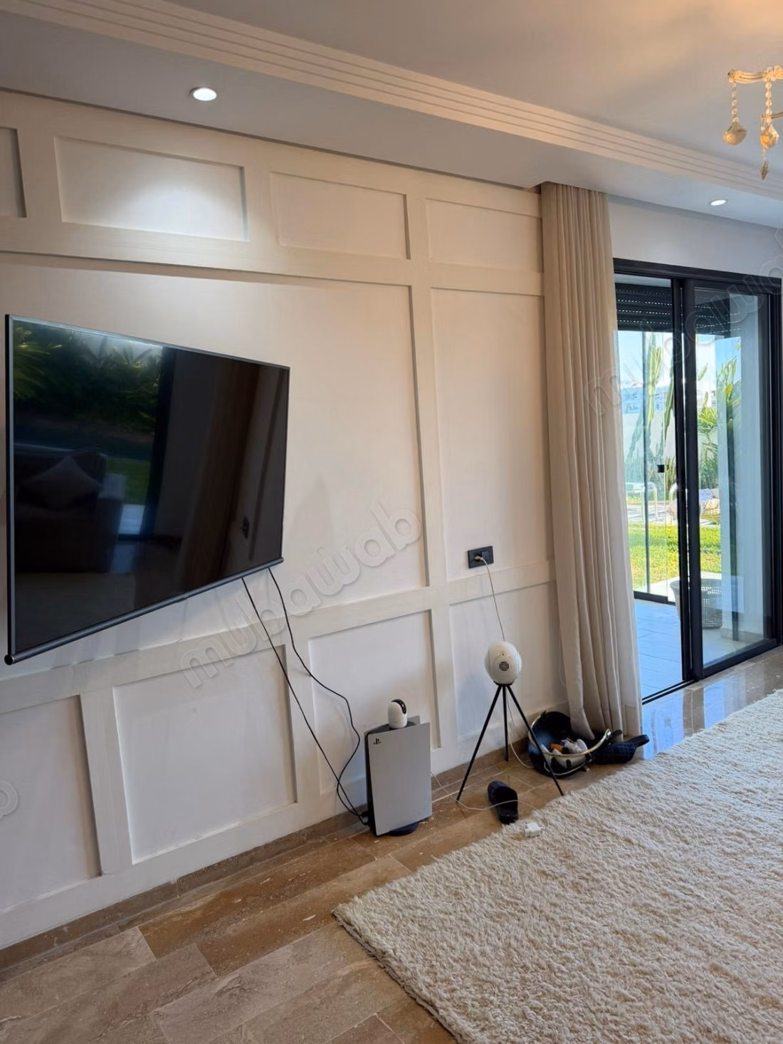 Top ground floor apartment furnished for rent in Dar Bouazza