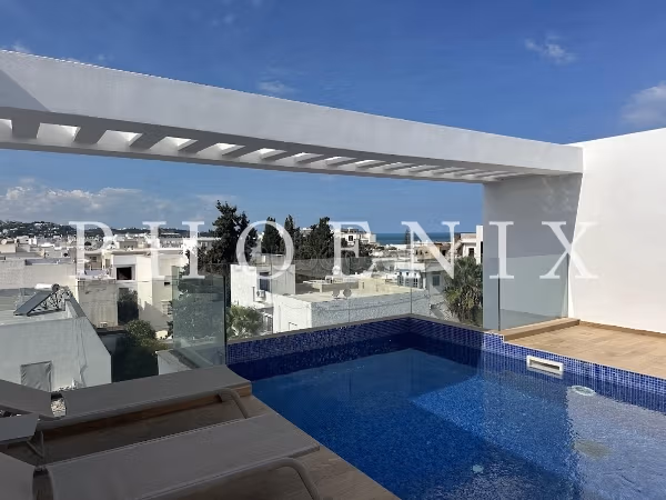 Appartement S3 meublé avec piscine à La Marsa
