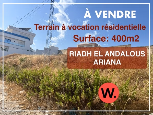 TERRAIN 400m2 à Riadh el Andalous
