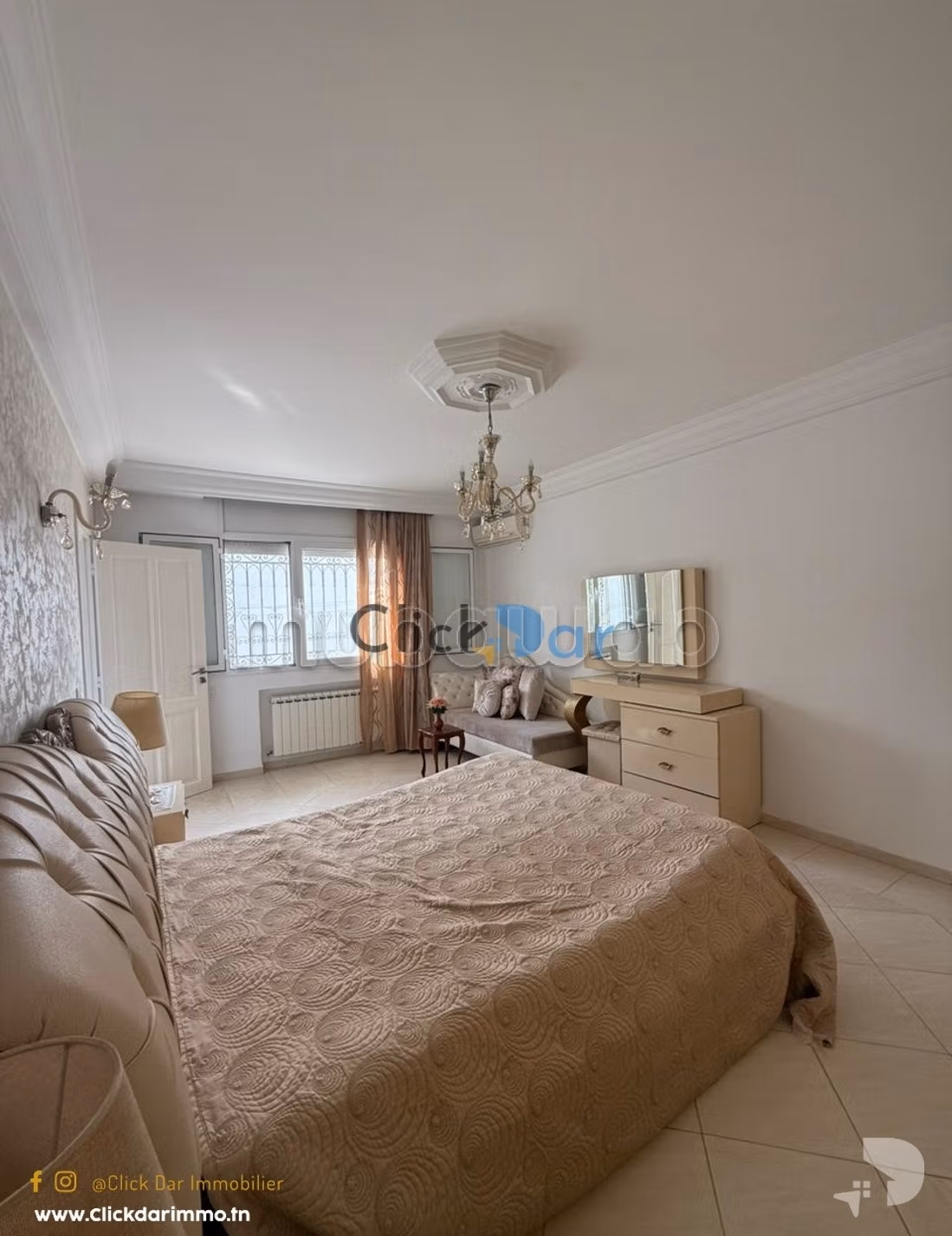 Etage de villa S2 location annuelle Hammamet