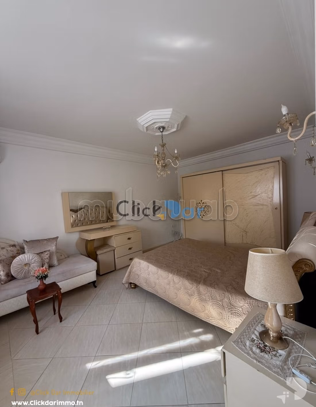 Etage de villa S2 location annuelle Hammamet