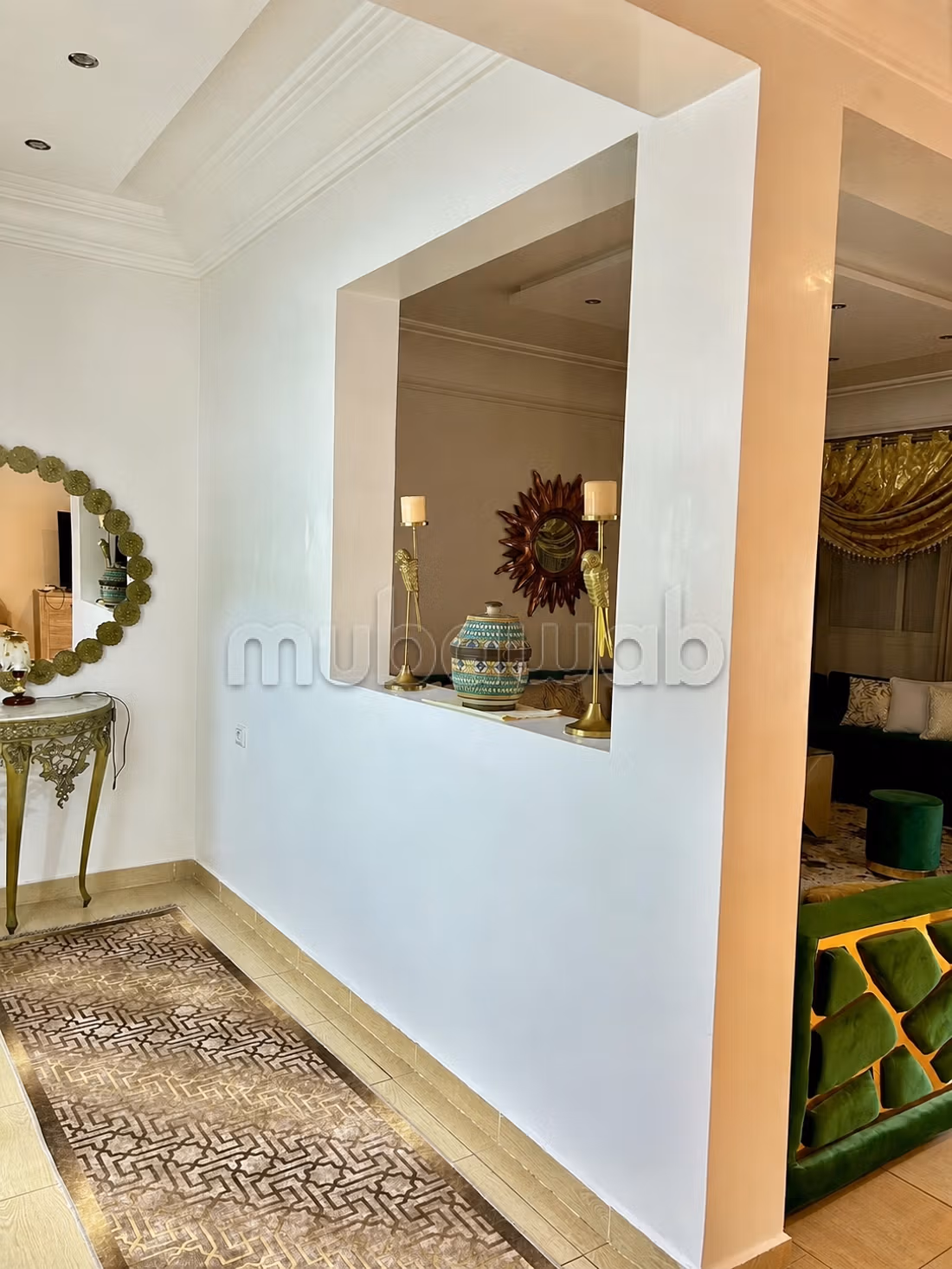 Louez cet appartement à avenue mimousas pres de moulay ismail. 3 chambres. Meublé