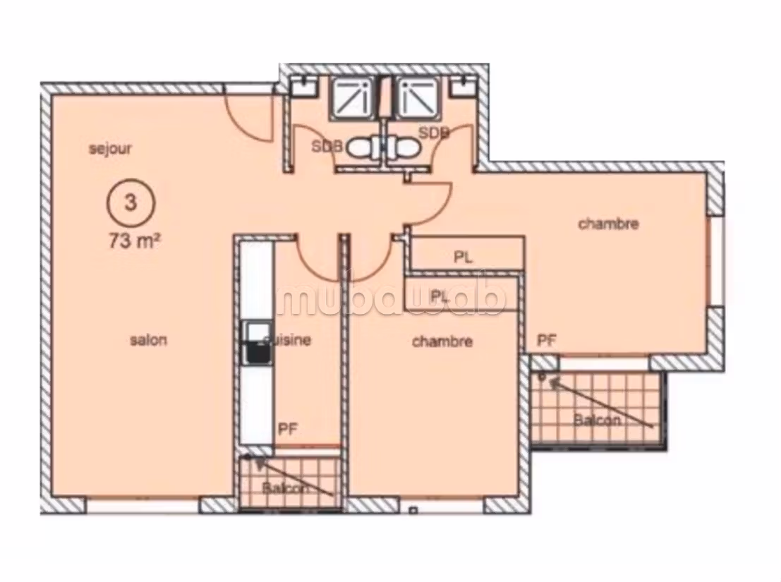 Appartement 39 m² f Roches Noires — 13