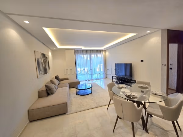 Louez cet appartement à Casablanca Finance City. 2 pièces. Meublé