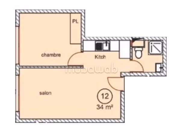 Appartement à l'achat à Roches Noires. Surface de 34 m²