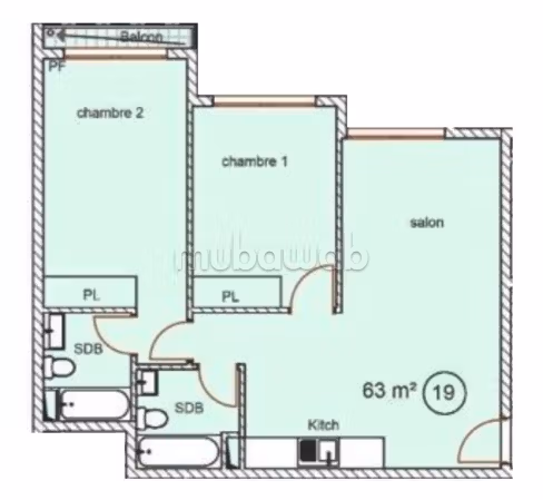 Superbe appartement à vendre à Roches Noires. 2 belles chambres