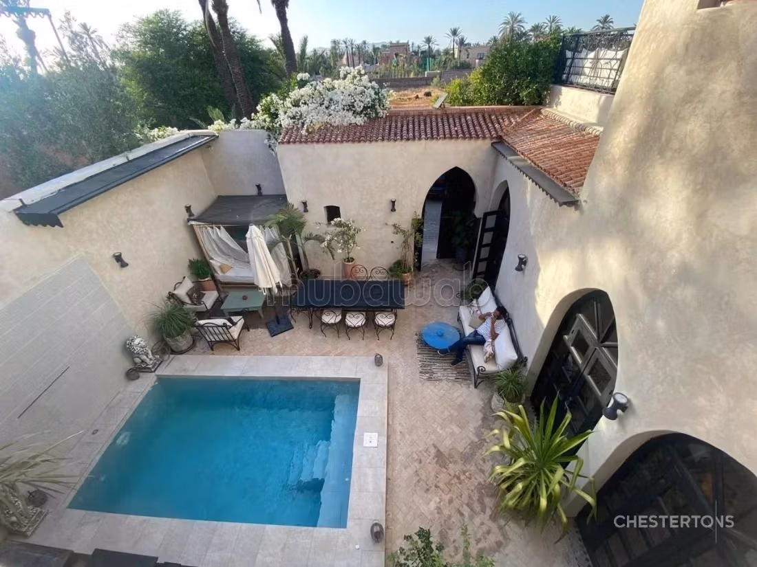 Villa d’exception meublée à vendre – Palmeraie de Marrakech