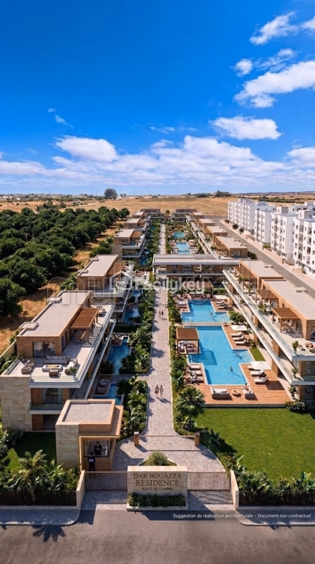 Perceel van 11260 m² in Dar Bouazza