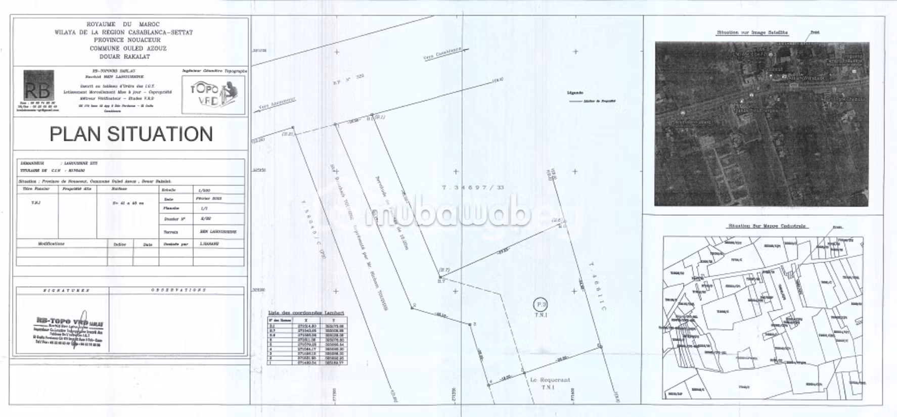 Perceel van 11260 m² in Dar Bouazza