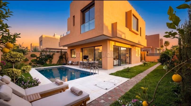 Luxe villa te koop direct naast Argan Golf 3 dubbele gevel gesloten residentie gemeubileerd
