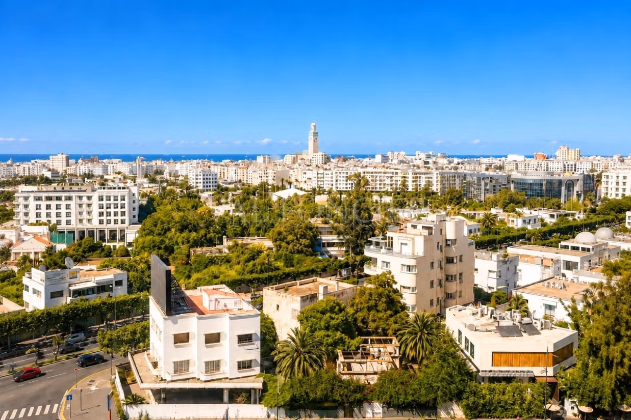 Location Studio Ultra Moderne Meublé étage élevé avec vue dégagée Romandie, Casablanca — 2