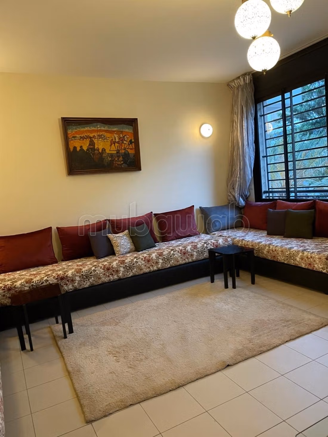 Bel appartement en location à mahaj riad. 3 chambres. Bien meublé — 4