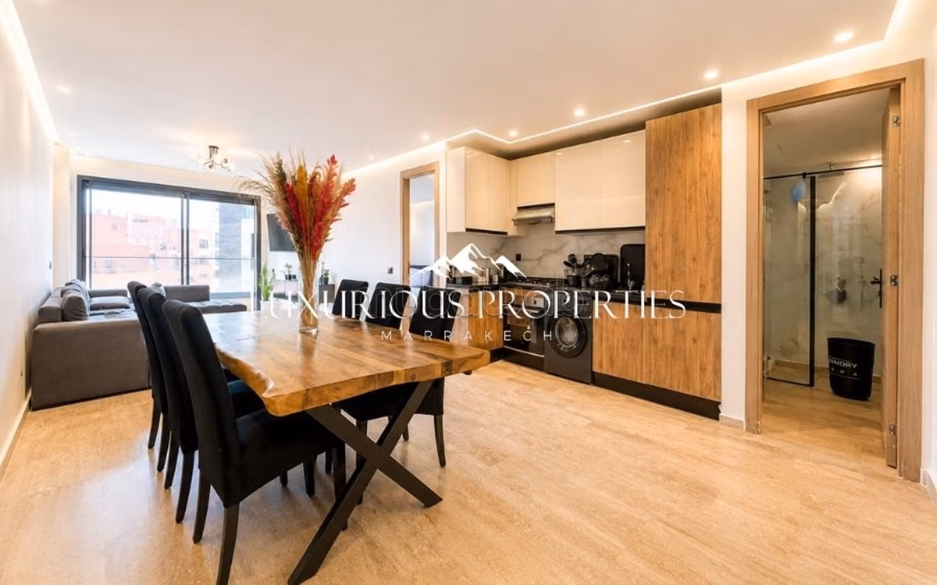 Appartement meublé avec balcons, Guéliz