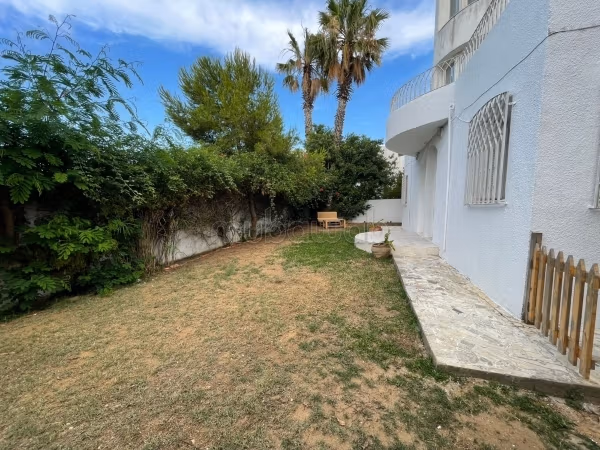 In affitto un appartamento al piano giardino in S2 a Gammarth