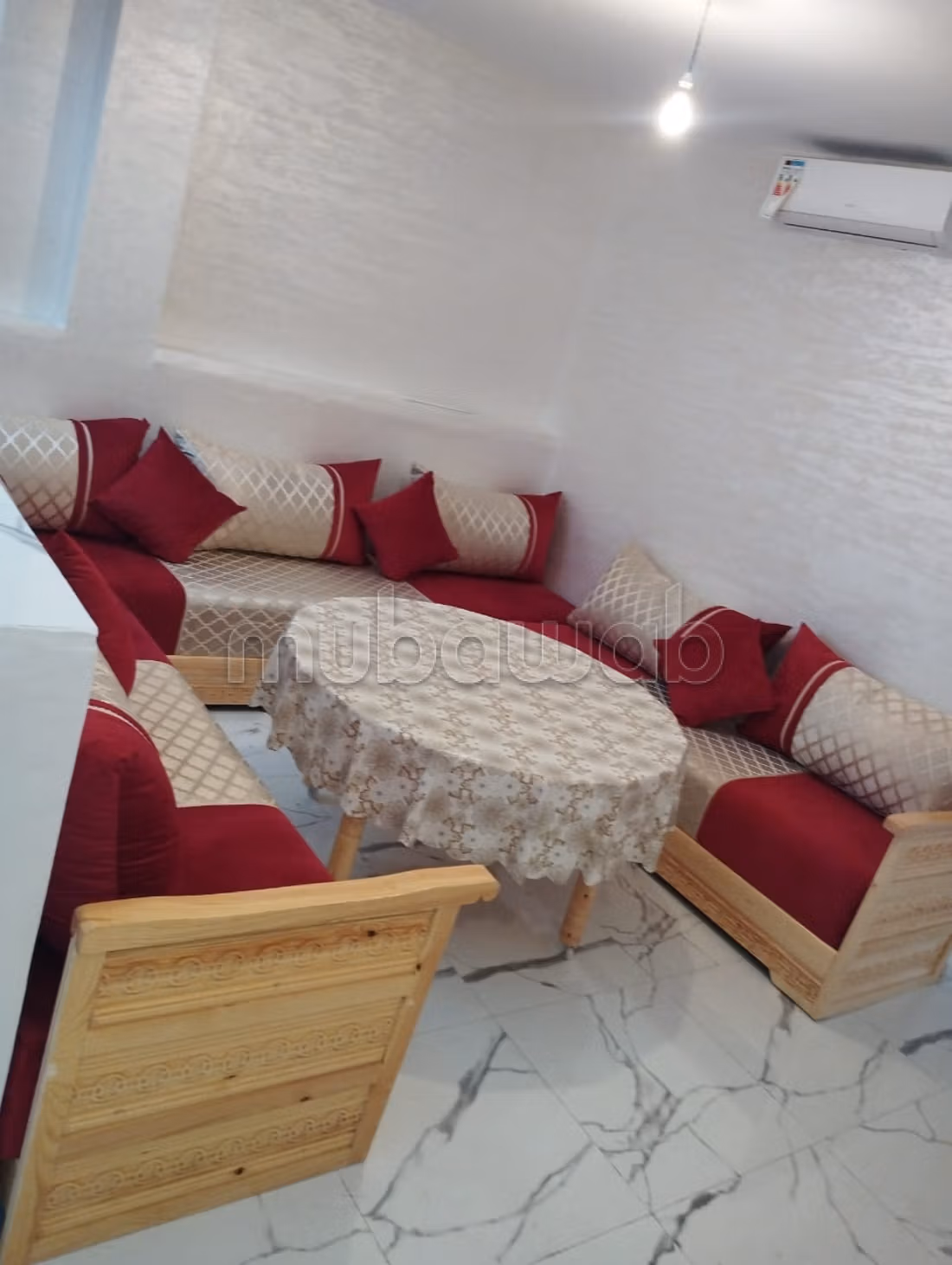 Apartments for rent in Saidia. Total area 70 m². Sturdy door, Moroccan lounge.