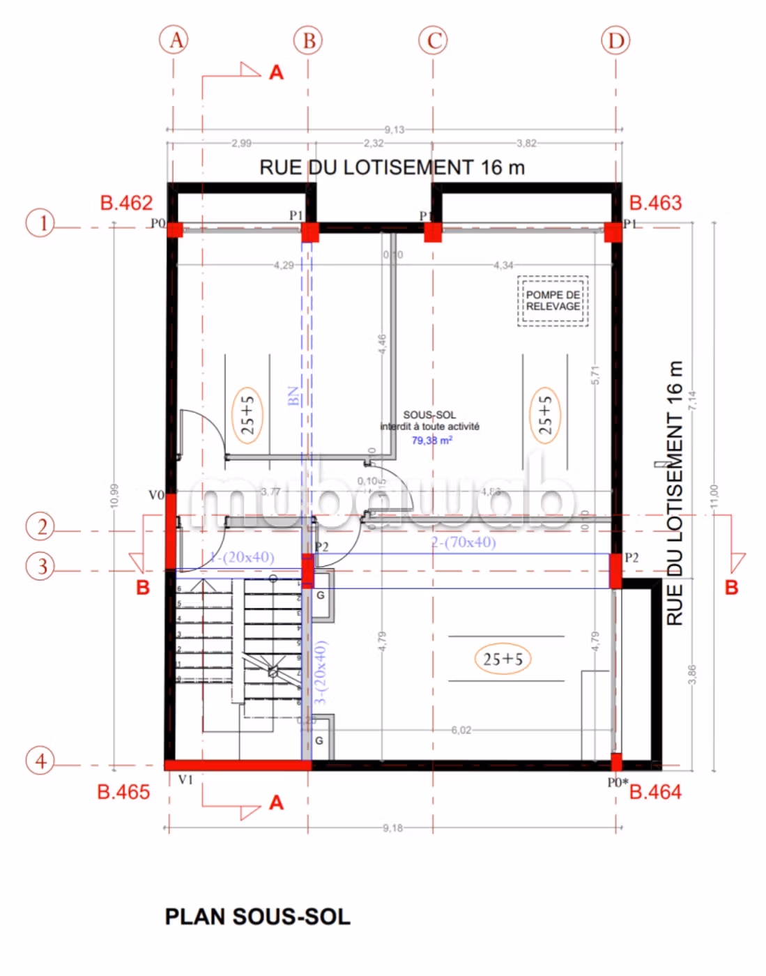 Local comercial de 450 m² en Dar Bouazza