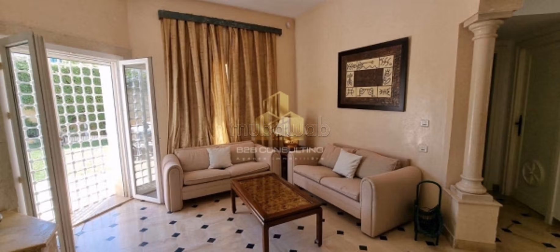 Location villa s 5 meublé à la marsa