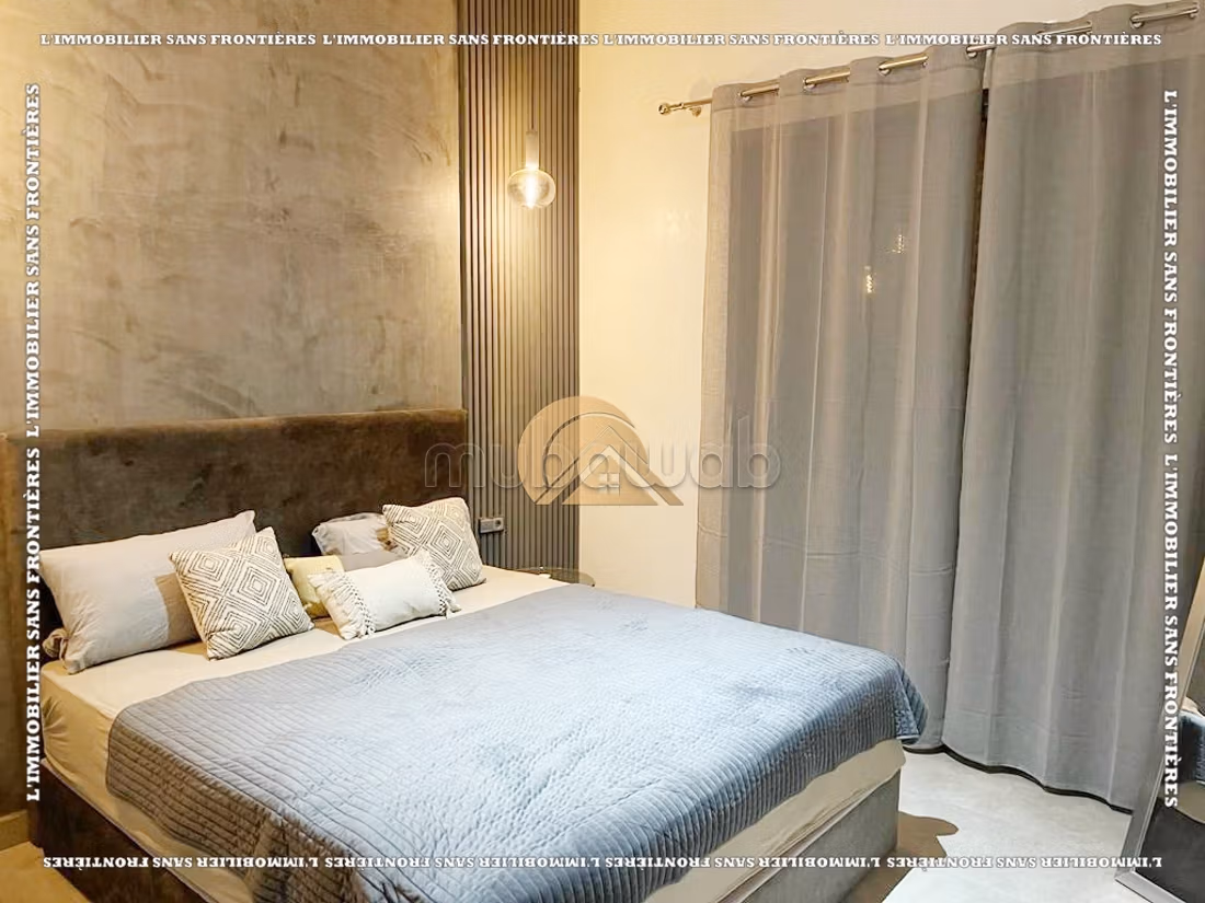 Appartement meublé à louer à Targa, Marrakech – RDC en résidence avec piscine