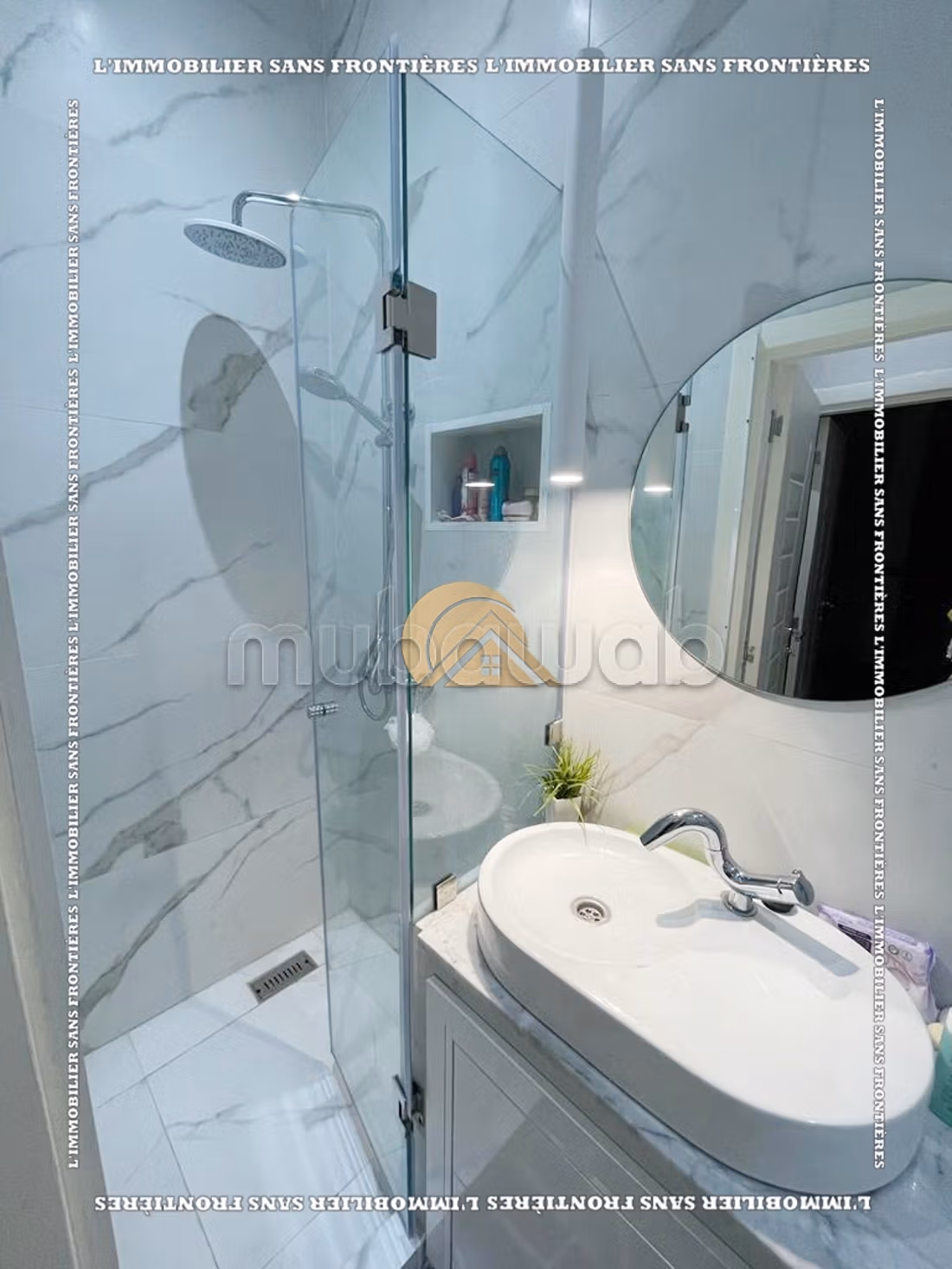 Appartement meublé à louer à Targa, Marrakech – RDC en résidence avec piscine