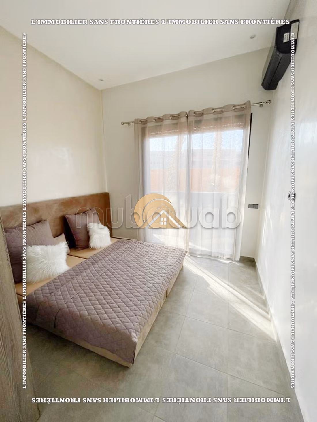 Appartement meublé à louer à Targa, Marrakech – RDC en résidence avec piscine