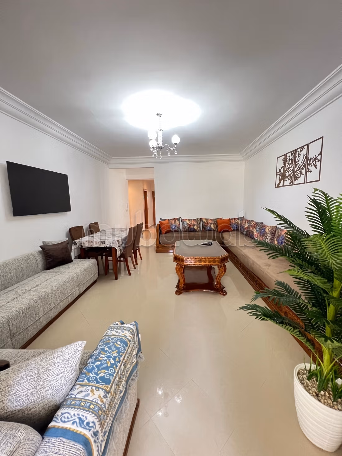 Apartment location in Asilah. 2 pleasant bedrooms. With elevator and green space