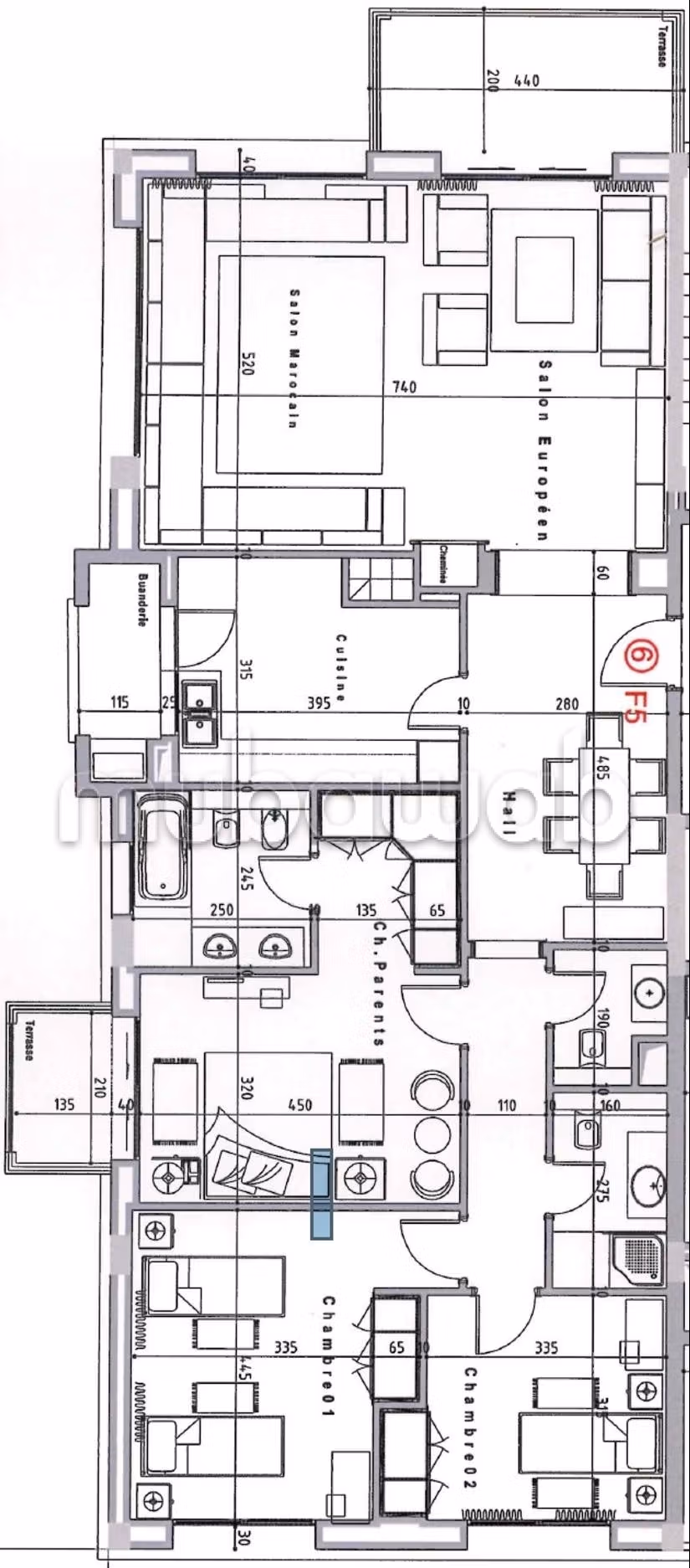 Appartement 152 m² à Riad Oulad Mtaa — 8