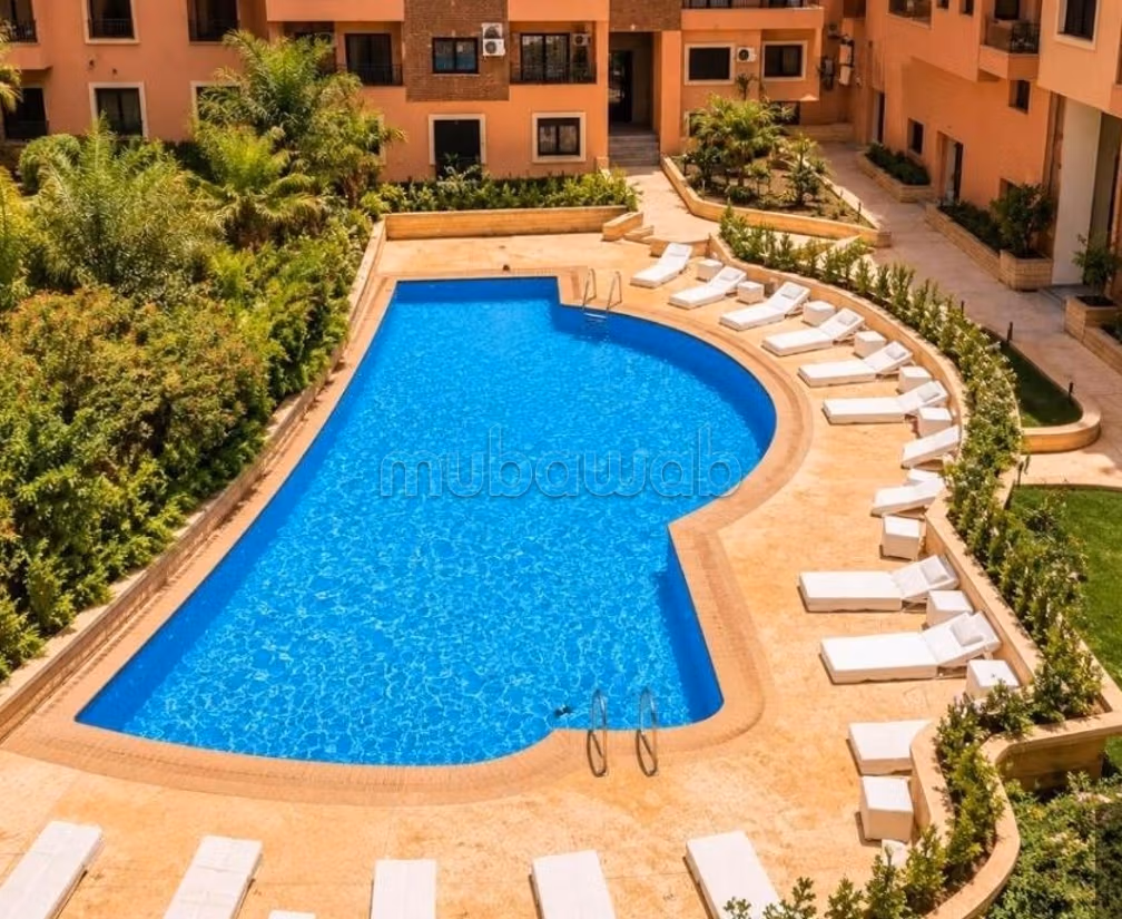 Bel appartement en location à Guéliz. 3 belles chambres. Meublé