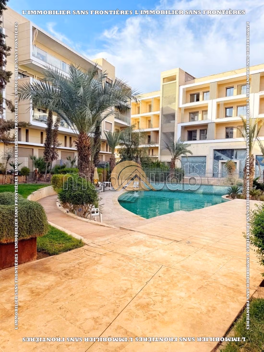 Appartement meublé à louer sur la route de Casablanca, Marrakech – 1er étage en résidence avec piscine — 2