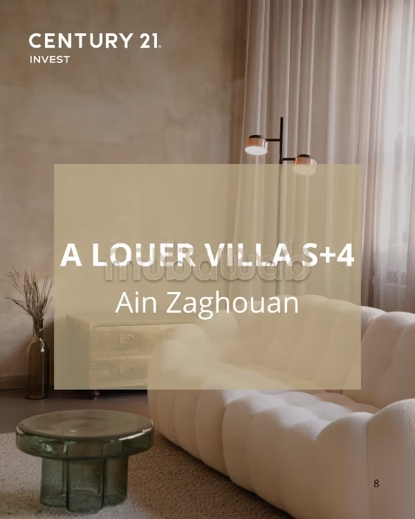 A louer: Villa S4 avec piscine et jardin à AZ