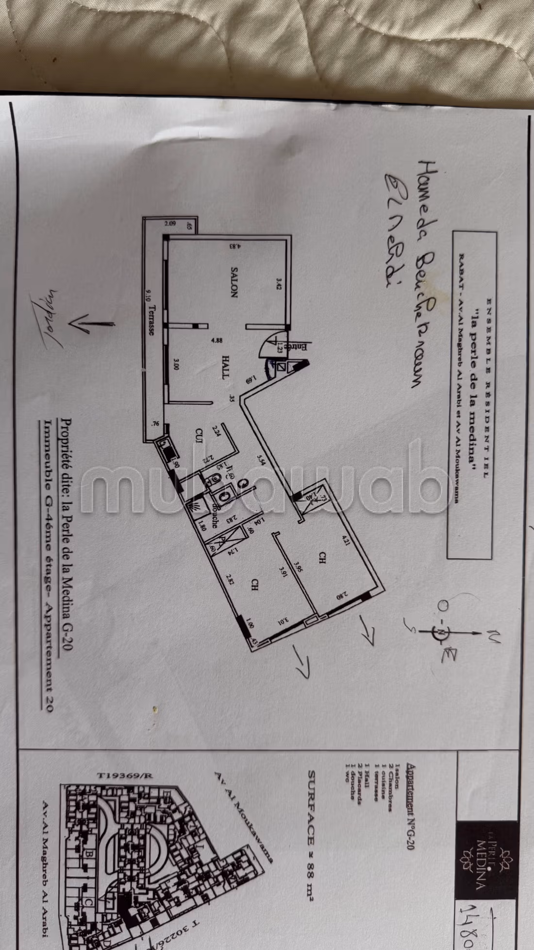 Appartement à vendre à L'Ocean. Superficie 87 m². Ascenseur...