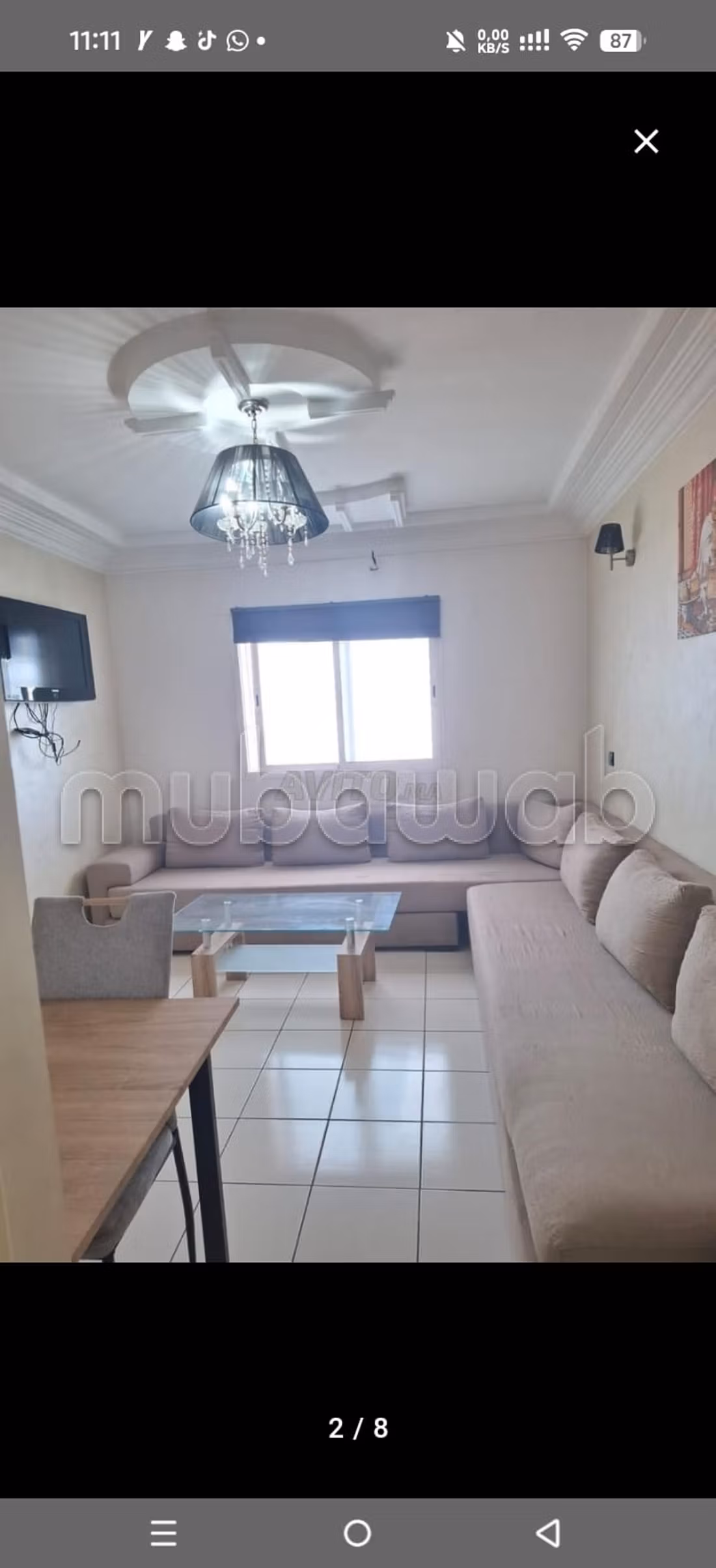 Bel appartement à louer à Nassim 1.1 chambre. Meublé