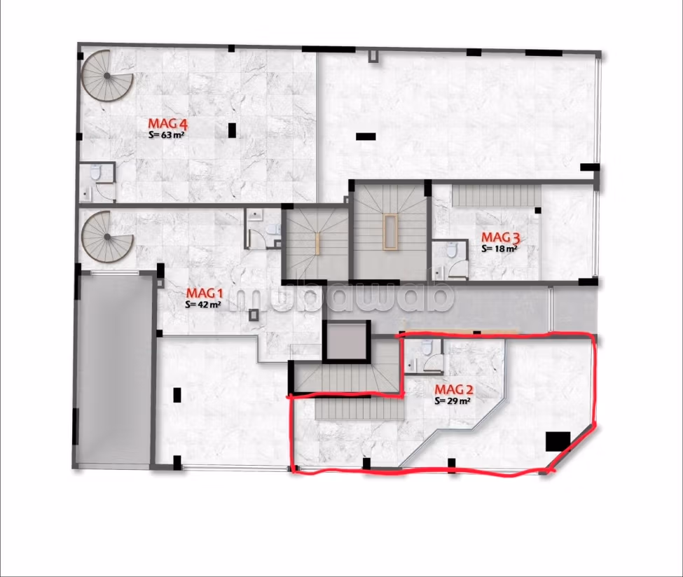 LOCATION Local commercial neuf 84 m² Moulay Ismail
