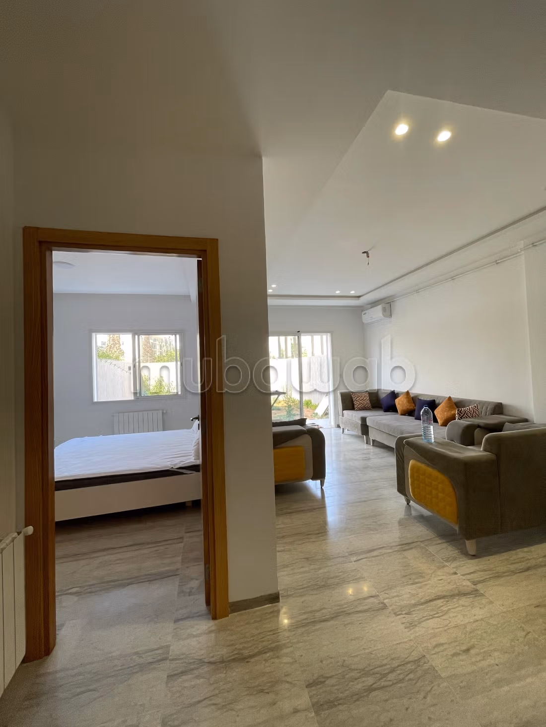 S1 arredato con giardino in affitto a Nouvelle Soukra