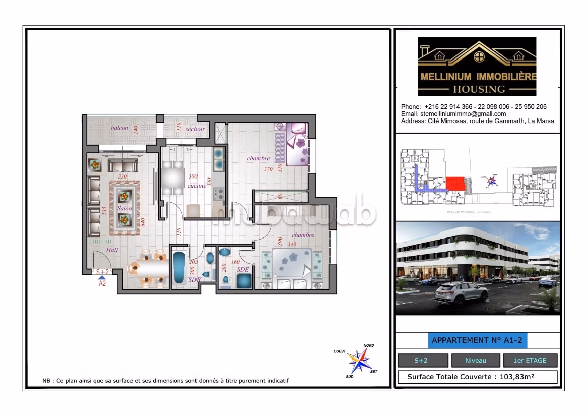 Apartments for sale in La Soukra directly from the developer